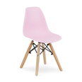 4-ių vaikiškų kėdžių komplektas Zubi, rožinis