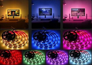 Led RGB Tv juosta su Bluetooth, 5 m kaina ir informacija | LED juostos | pigu.lt