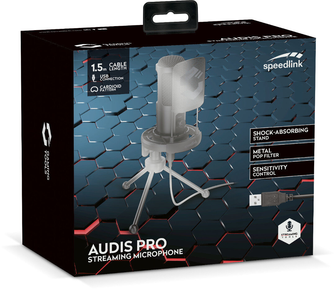 Speedlink microphone Audis Pro (SL-800013-BK) kaina ir informacija | Mikrofonai | pigu.lt