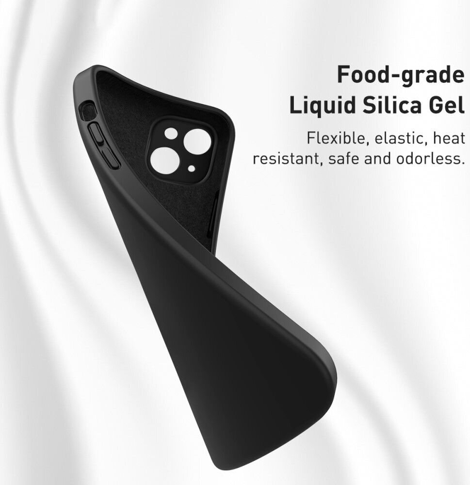 Dėklas Baseus Liquid Silica Gel Apple iPhone 13 Pro juodas ARYT000101 цена и информация | Telefono dėklai | pigu.lt