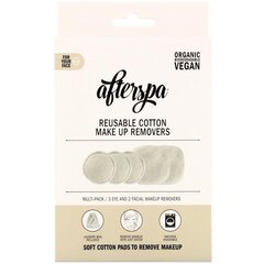 Подушечки для смывания макияжа многоразового использования AfterSpa - Organic cotton, 6 шт. цена и информация | Кисти для макияжа, спонжи | pigu.lt