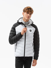 Куртка мужская демисезонная Ombre C366, белая цена и информация | Мужские куртки | pigu.lt