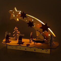 Medinė kalėdinė dekoracija su LED kaina ir informacija | Kalėdinės dekoracijos | pigu.lt