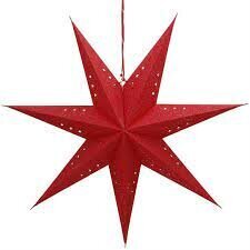 Šviečianti kalėdinė dekoracija Žvaigždė, raudona, 60 cm kaina ir informacija | Kalėdinės dekoracijos | pigu.lt