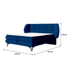 Кровать Selsey Cermone, 160x200 см, синяя цена и информация | Кровати | pigu.lt