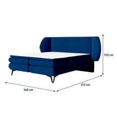 Кровать Selsey Cermone 3, 160x200 см, синяя цена и информация | Кровати | pigu.lt
