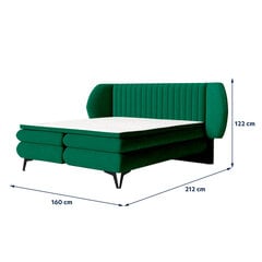 Кровать Selsey Cermone 2, 160x200 см, зеленая цена и информация | Кровати | pigu.lt