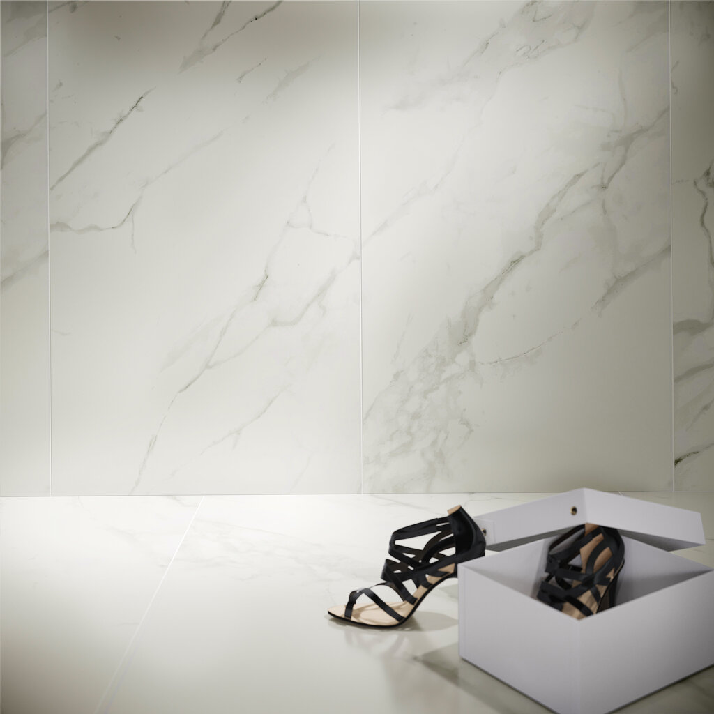 Plytelės sienoms Calacatta Marble White Polished 59.8x59.8 cm kaina ir informacija | Plytelės sienoms | pigu.lt