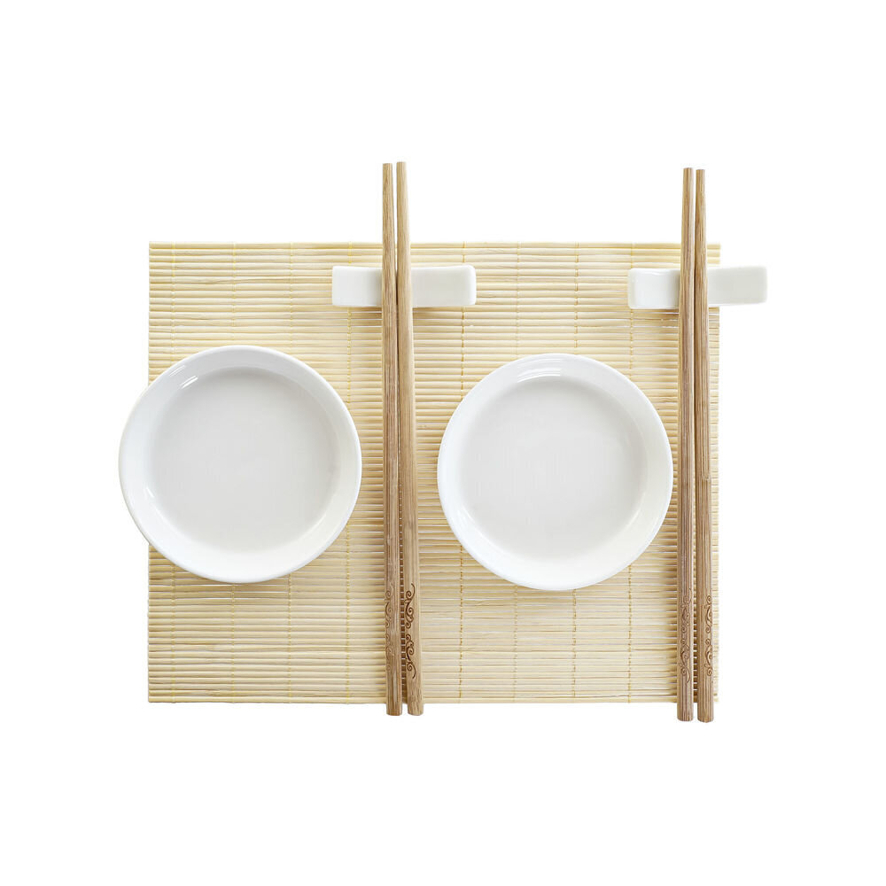 Sushi serviravimo rinkinys DKD Home Decor, 7 vnt., 28,8 x 19,8 x 3 cm kaina ir informacija | Indai, lėkštės, pietų servizai | pigu.lt
