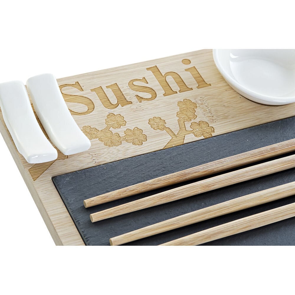 Sushi serviravimo rinkinys DKD Home Decor, 9 vnt., 28,5 x 18,5 x 2,6 cm kaina ir informacija | Indai, lėkštės, pietų servizai | pigu.lt