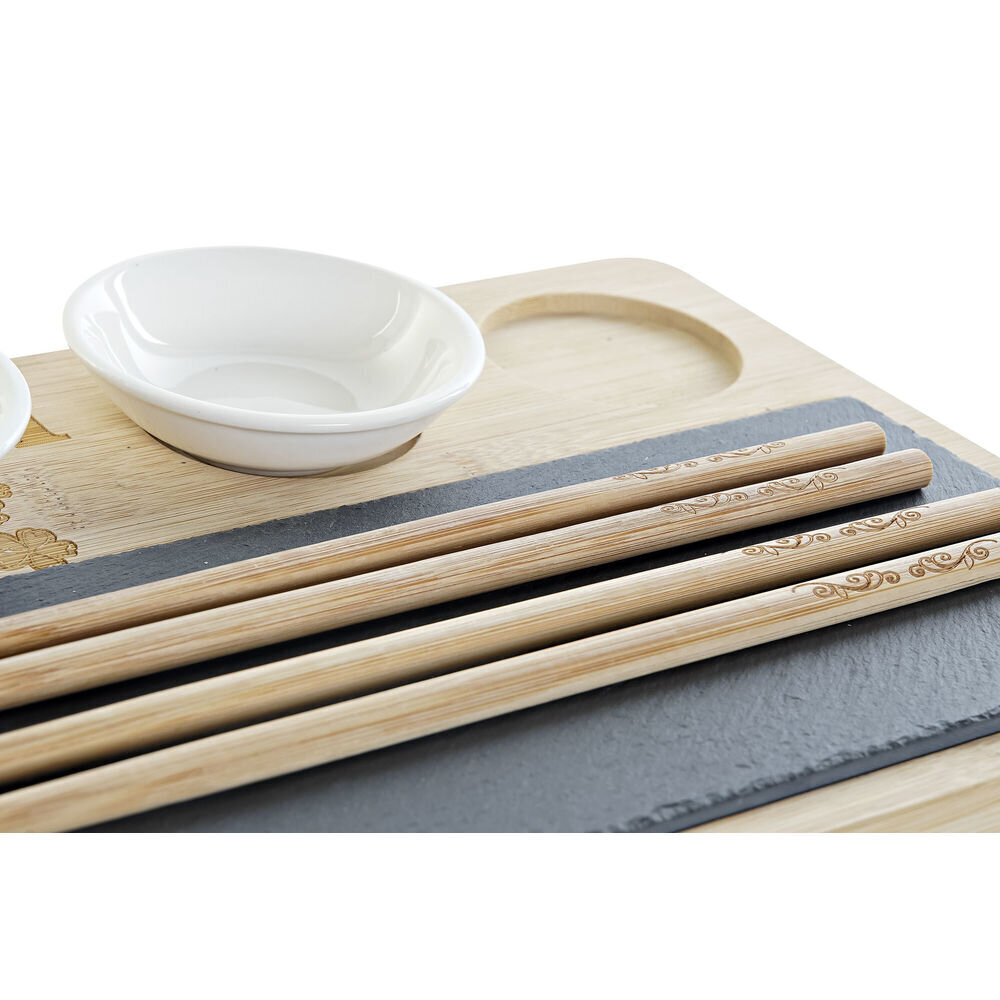 Sushi serviravimo rinkinys DKD Home Decor, 9 vnt., 28,5 x 18,5 x 2,6 cm kaina ir informacija | Indai, lėkštės, pietų servizai | pigu.lt