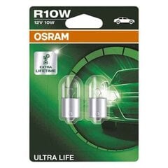 Автомобильная лампа OS5008ULT-02B Osram OS5008ULT-02B R10W 10W 12В (2 шт) цена и информация | Автомобильные лампочки | pigu.lt