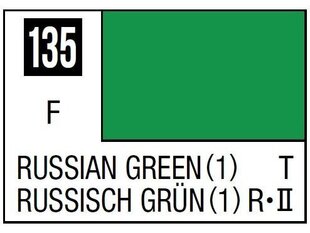 Краска Mr.Hobby - нитрокраска серии Mr.Color С-135 зеленая (1), 10 мл цена и информация | Принадлежности для рисования, лепки | pigu.lt