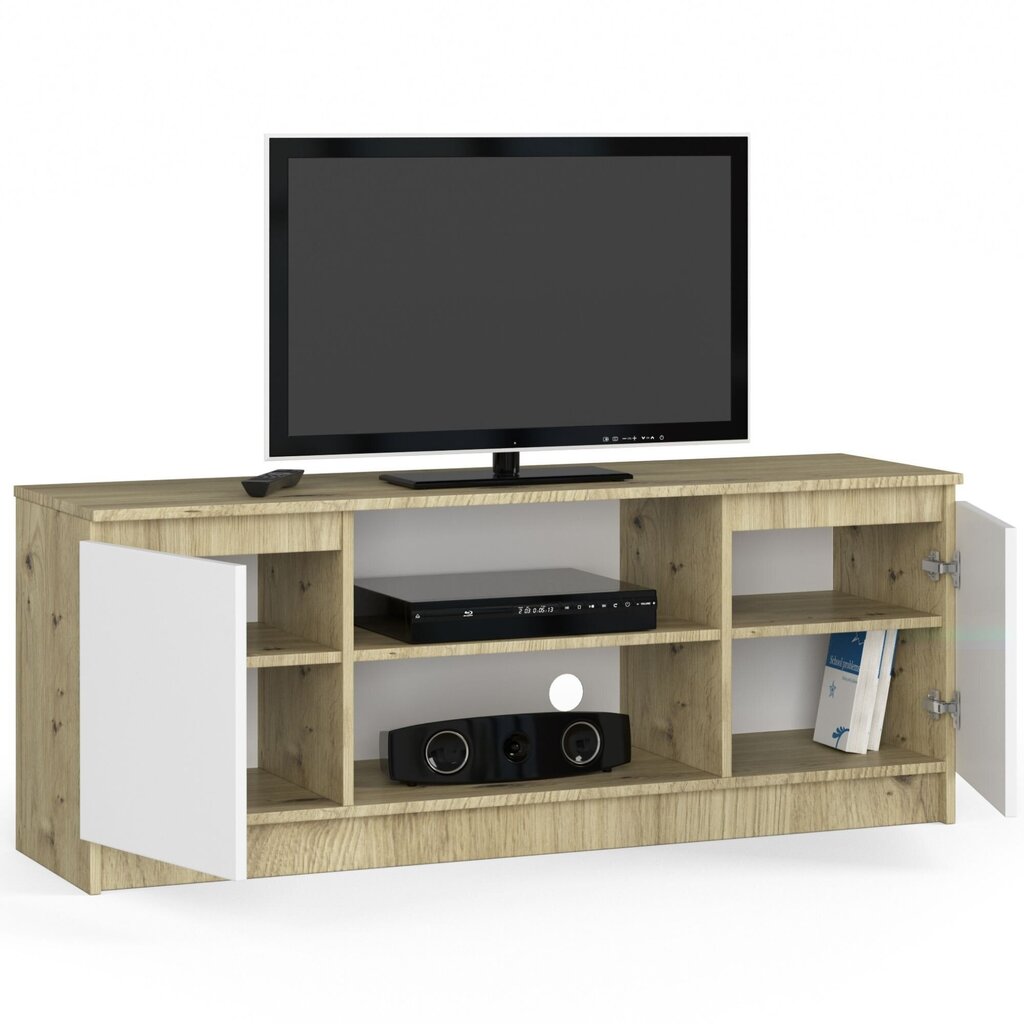 TV staliukas NORE CLP 140, rudas/baltas kaina ir informacija | TV staliukai | pigu.lt