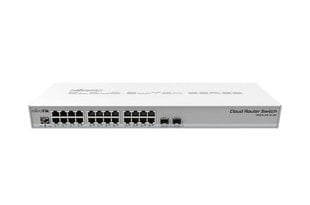 Net router/switch 24port 1000M/CRS326-24G-2S+RM Mikrotik kaina ir informacija | Adapteriai, USB šakotuvai | pigu.lt