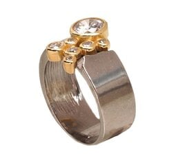 Sidabrinis žiedas moterims su cirkoniais 17 kaina ir informacija | Žiedai | pigu.lt