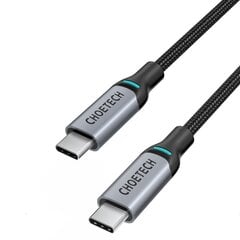 Кабель для телефона Choetech USB Type C - USB Type C charging data cable Power Delivery 100W 5A 1,8 м, черный (MIX00073) цена и информация | Кабели для телефонов | pigu.lt