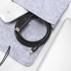 Однонаправленный кабель-адаптер - переходник с USB Type C Choetech (штекер) на HDMI 2.0 (штекер) 4K 60 Гц 1.8 м, черный (CH0019) цена и информация | Кабели для телефонов | pigu.lt