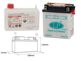 Akumuliatorius Landport YB3L-B, 3 Ah 12V kaina ir informacija | Landport Autoprekės | pigu.lt