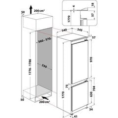 Whirlpool WHC18 T574 P цена и информация | Холодильники | pigu.lt