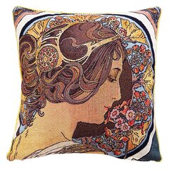 Декоративная наволочка на подушку Signare Alphonse Mucha Primrose цена и информация | Signare Спорт, досуг, туризм | pigu.lt