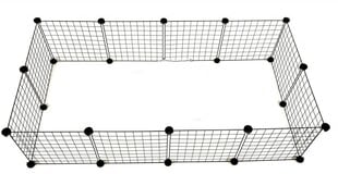 Modulinis šunų aptvaras C&C, 145x75x37 cm цена и информация | Переноски, сумки | pigu.lt