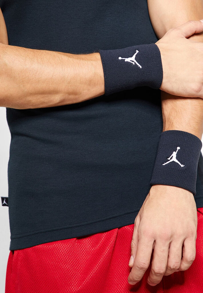 Raiščiai riešui Nike Jordan Jumpman Wristbands Black JKN01 kaina ir informacija | Lauko teniso prekės | pigu.lt