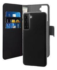 Puro Wallet Detachable Samsung S21 FE G990 2w1 czarne|black SGS21FEBOOKC3BLK цена и информация | Чехлы для телефонов | pigu.lt