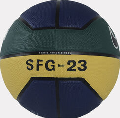 Баскетбольный мяч Nike Playground 4P L James Yellow Blue Green цена и информация | Баскетбольные мячи | pigu.lt
