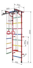 Sporto kompleksas (gimnastikos sienelė) Rainbow 230x52,5cm balta/salotinė kaina ir informacija | Gimnastikos sienelės | pigu.lt