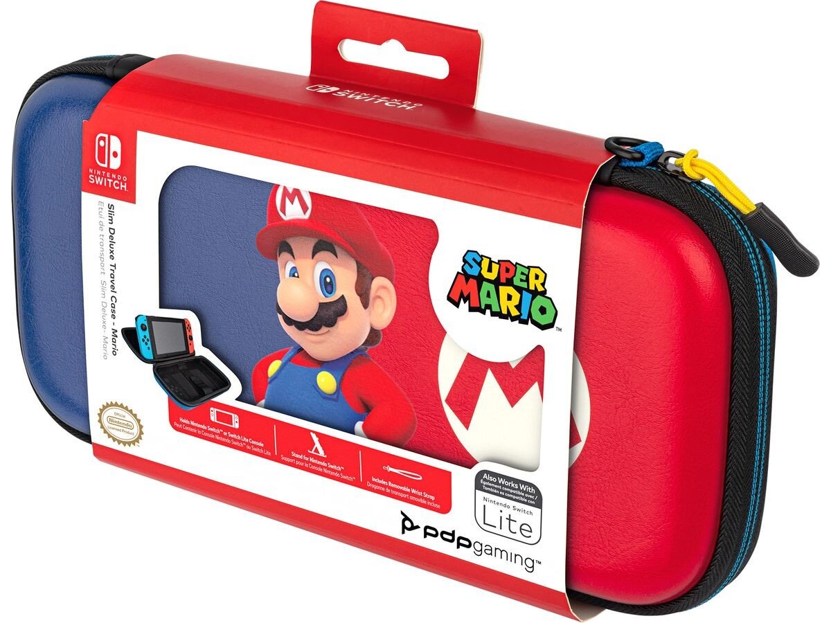 PDP Nintendo Switch Mario Slim Travel Deluxe case цена и информация | Žaidimų kompiuterių priedai | pigu.lt