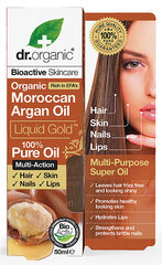 Grynas arganų aliejus Dr. Organic 50 ml kaina ir informacija | Dr. Organic Plaukų priežiūrai | pigu.lt
