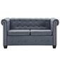 Dvivietė Chesterfield sofa, pilka цена и информация | Sofos | pigu.lt