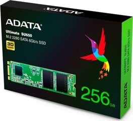 Внутренний жесткий диск ADATA ASU650NS38-256GT-C цена и информация | Внутренние жёсткие диски (HDD, SSD, Hybrid) | pigu.lt