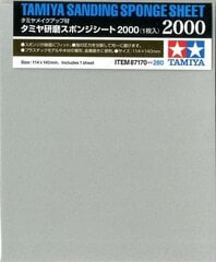 Шлифовальная губка (на поролоновой основе) с зернистостью Tamiya - 2000, 87170 цена и информация | Механические инструменты | pigu.lt