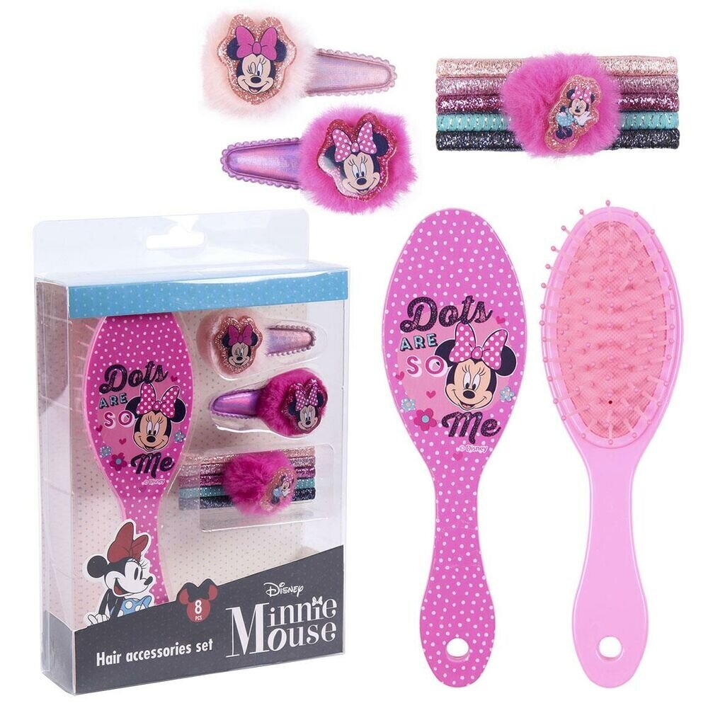Plaukų papuošalai Minnie Mouse Rožinė (8 vnt.) цена и информация | Aksesuarai vaikams | pigu.lt