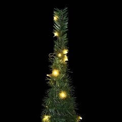 Išskleidžiama dirbtinė Kalėdų eglutė su LED, 180 cm, žalia kaina ir informacija | Eglutės, vainikai, stovai | pigu.lt