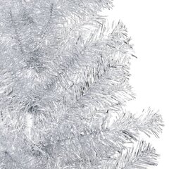 Dirbtinė Kalėdų eglutė su stovu, sidabrinės spalvos, 240cm, PET kaina ir informacija | Eglutės, vainikai, stovai | pigu.lt