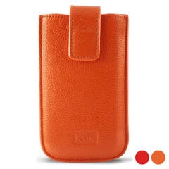 Чехол для мобильного телефона Ksix Кожа: Цвет - Оранжевый цена и информация | Чехлы для телефонов | pigu.lt