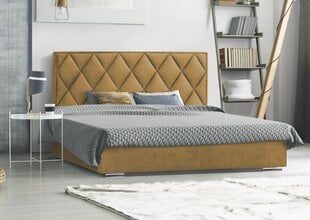 Кровать Caro, 140x200 см, желтая цена и информация | Кровати | pigu.lt