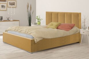 Кровать Genua, 180x200 см, желтая цена и информация | Кровати | pigu.lt