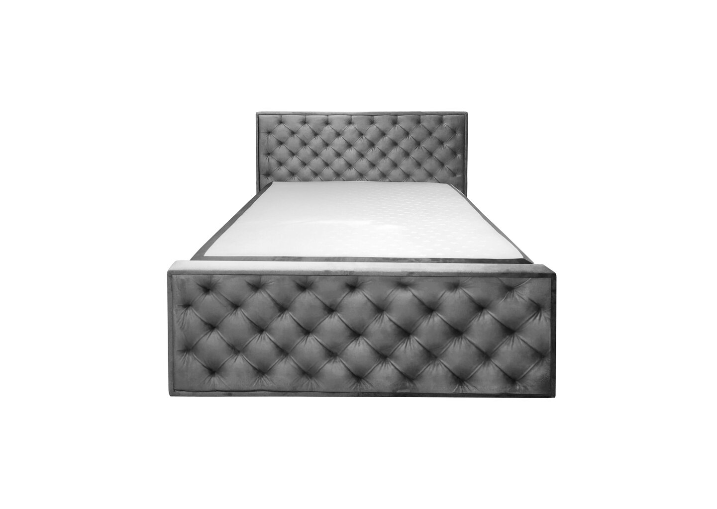 Kontinentinė lova Suzy, 160x200 cm, pilka kaina ir informacija | Lovos | pigu.lt