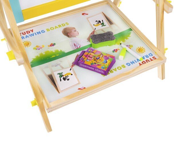 Dvipusė magnetinė piešimo lenta su priedais kaina ir informacija | Lavinamieji žaislai | pigu.lt