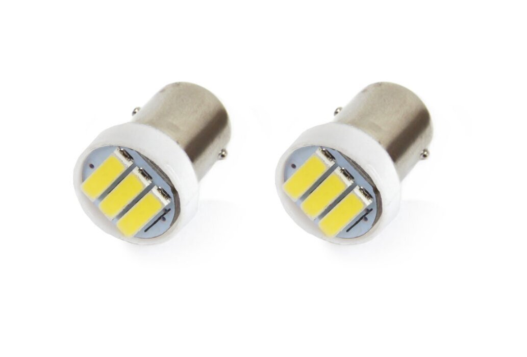 LED lemputės Standard BA9s 3xSMD 7020 12V 2vnt. цена и информация | Automobilių lemputės | pigu.lt