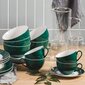 Ambition puodelių su lėkštutėmis rinkinys Aura Green, 12 dalių цена и информация | Taurės, puodeliai, ąsočiai | pigu.lt