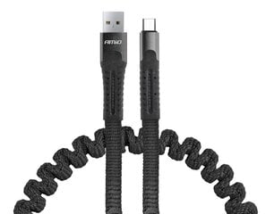 Spring Cable USB+microUSB 120cm FullLINK UC-12 цена и информация | Кабели для телефонов | pigu.lt