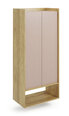 Шкаф Halmar Mobius 2D 179, коричневый/розовый цвет