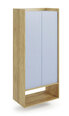 Шкаф Halmar Mobius 2D 179, коричневый/синий цвет