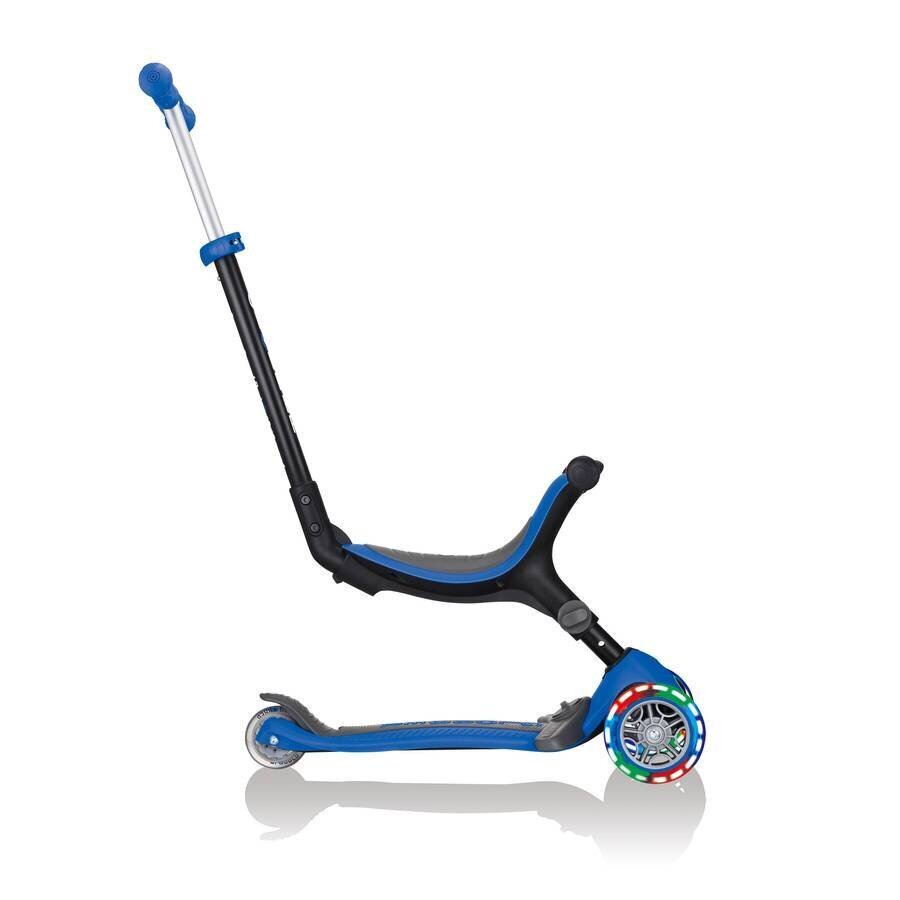 Paspirtukas Globber GO-UP Foldable Plus Lights / Navy Blue kaina ir informacija | Paspirtukai | pigu.lt