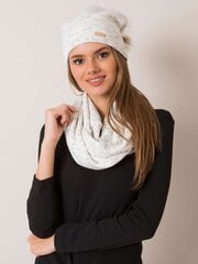 Kepurės ir šaliko komplektas moterims PARIS 292068577, baltas kaina ir informacija | Kepurės moterims | pigu.lt